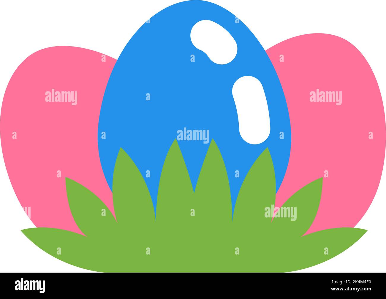 Three easter eggs, illustration, vector on a white background. Stock Vector