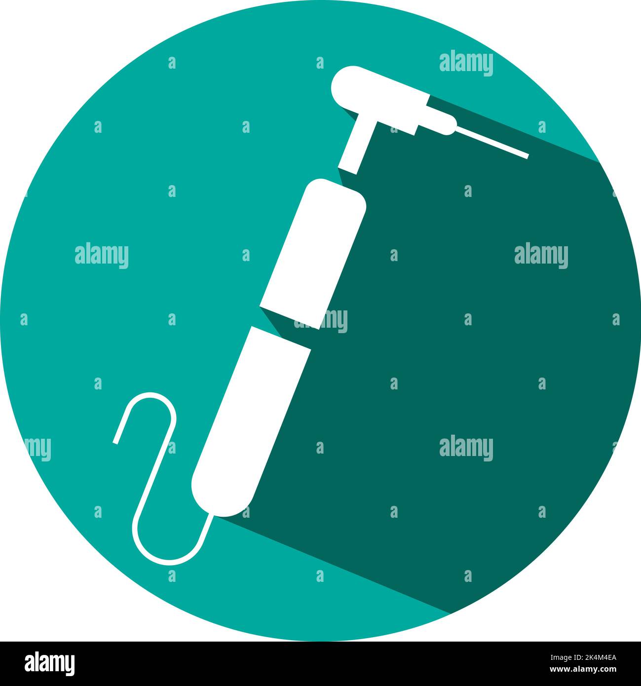 Dental drill, illustration, vector on a white background Stock Vector