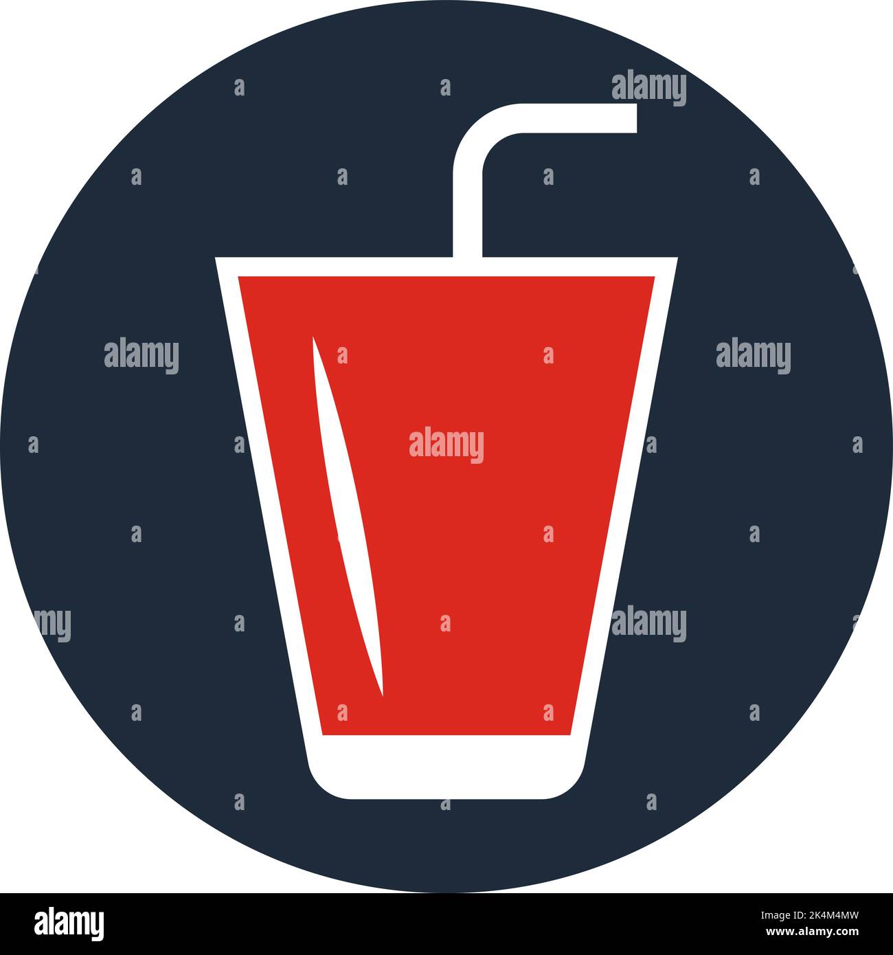 Soda cup, illustration, vector on a white background. Stock Vector