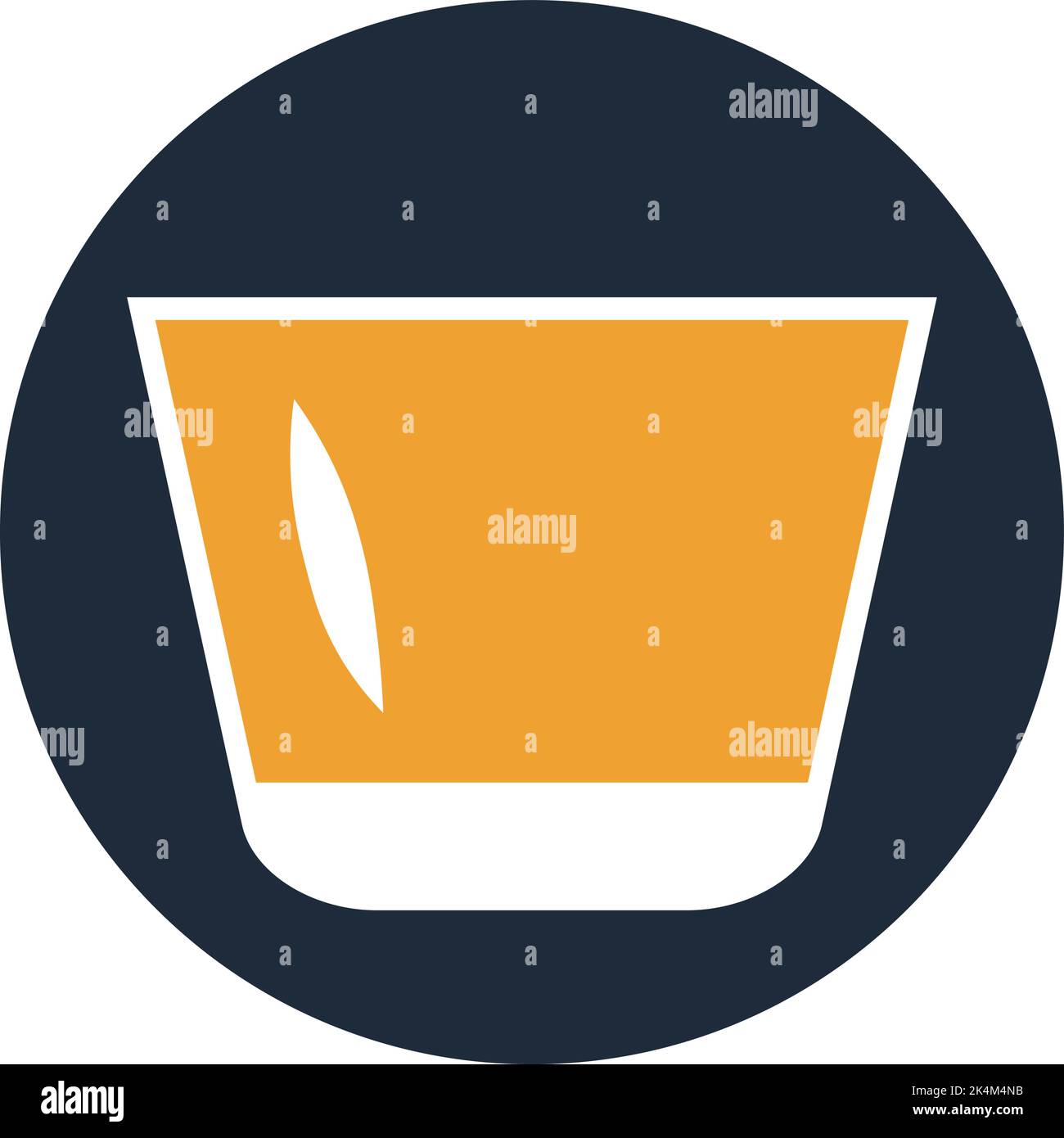 Yellow glass, illustration, vector on a white background Stock Vector