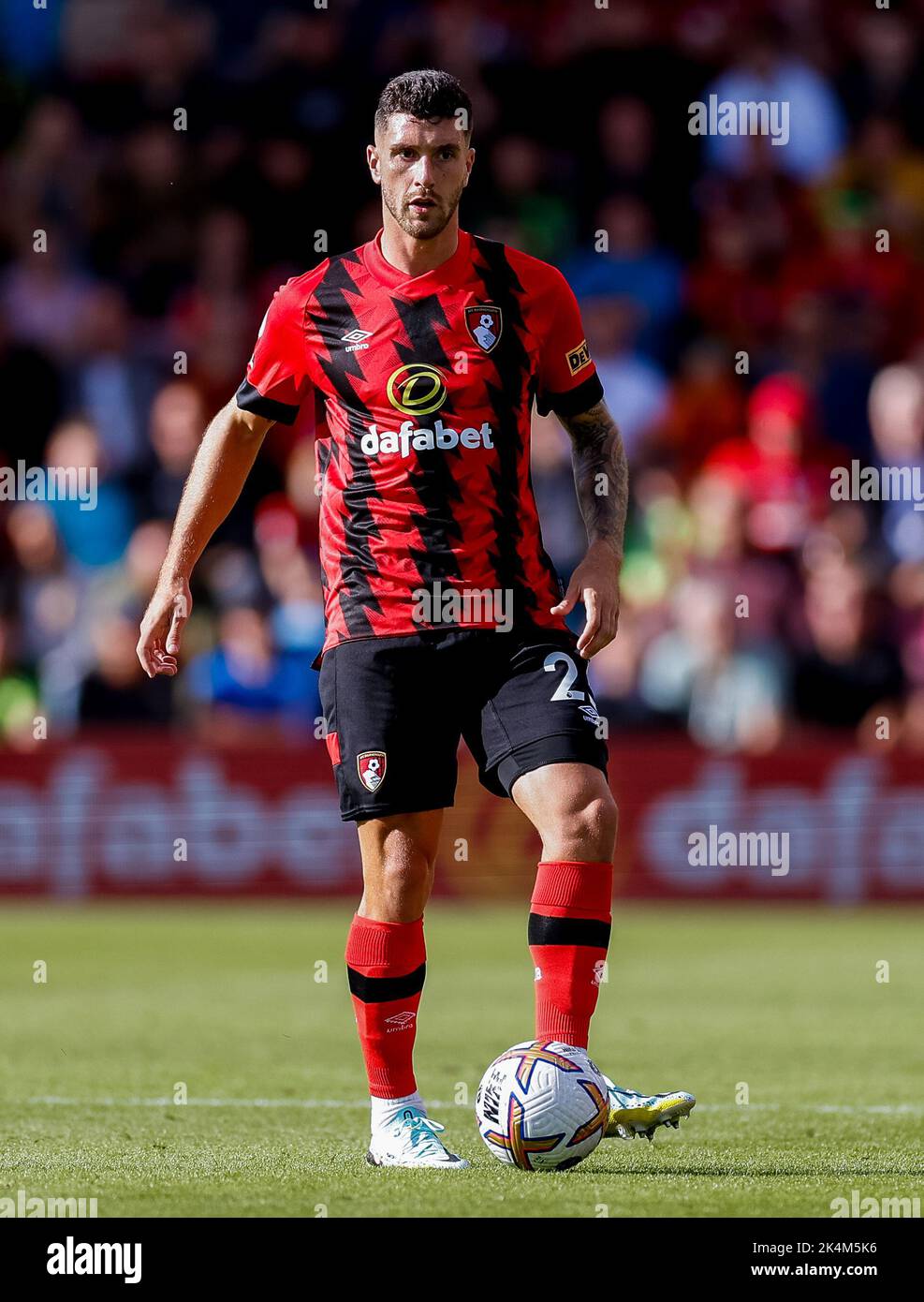 Bournemouth's Marcos Senesi in action during the Premier League match at the Vitality Stadium, Bournemouth. Picture date: Saturday October 1, 2022. Stock Photo