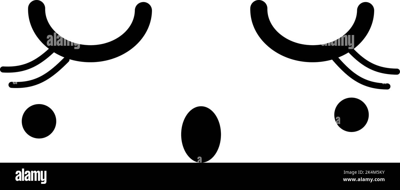 Sleeping emoji, illustration, vector on a white background Stock Vector