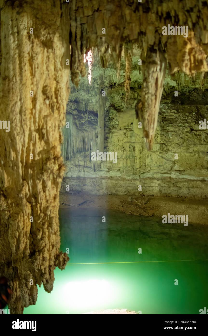 Cenote, Mexico. Lovely cenote in Yucatan Peninsulla with transparent