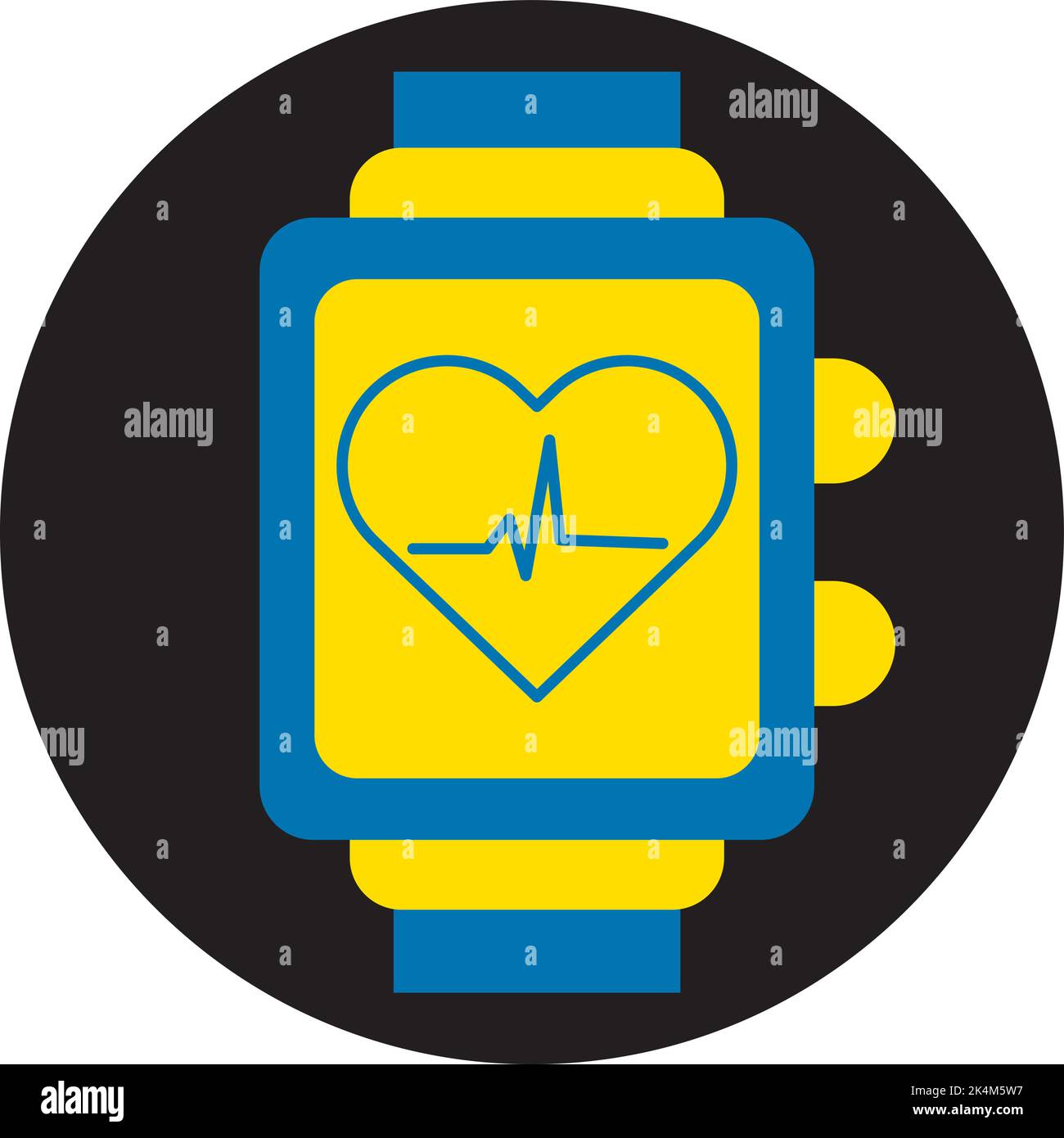 Fitness watch, illustration, vector on a white background Stock Vector