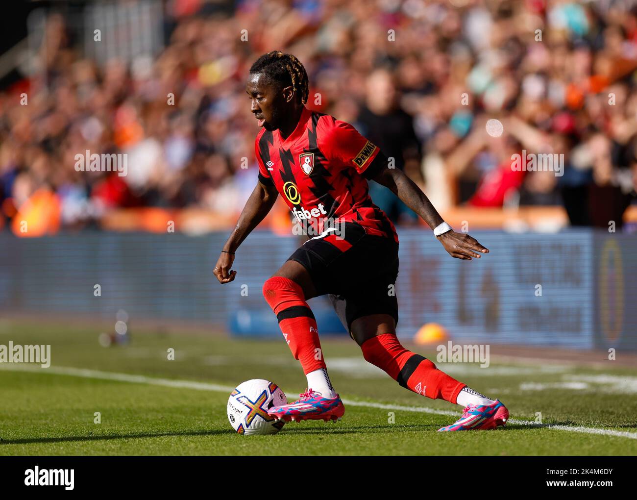Bournemouth's Jordan Zemura in action during the Premier League match at the Vitality Stadium, Bournemouth. Picture date: Saturday October 1, 2022. Stock Photo