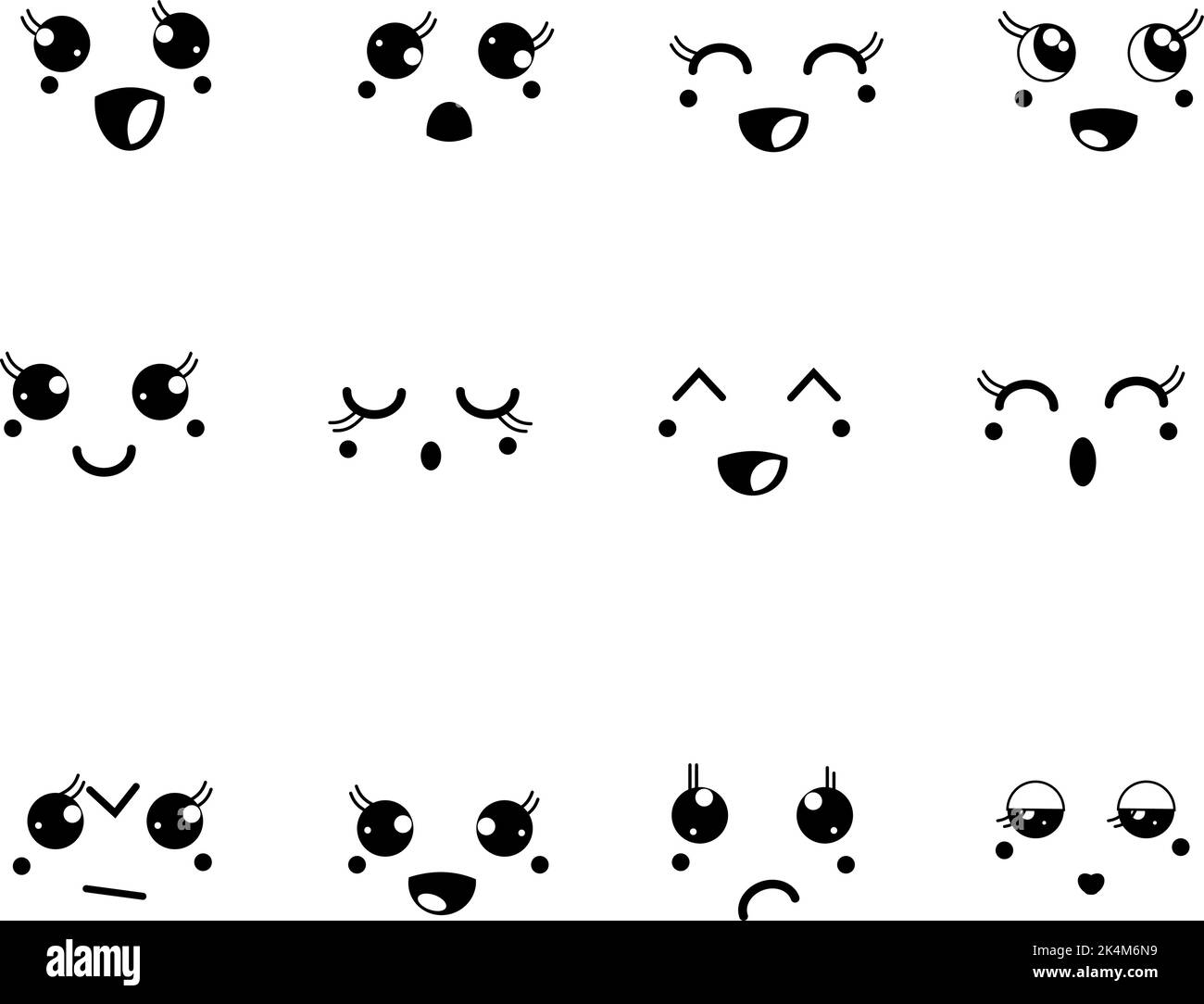 Fun emoticons, illustration, vector on a white background. Stock Vector