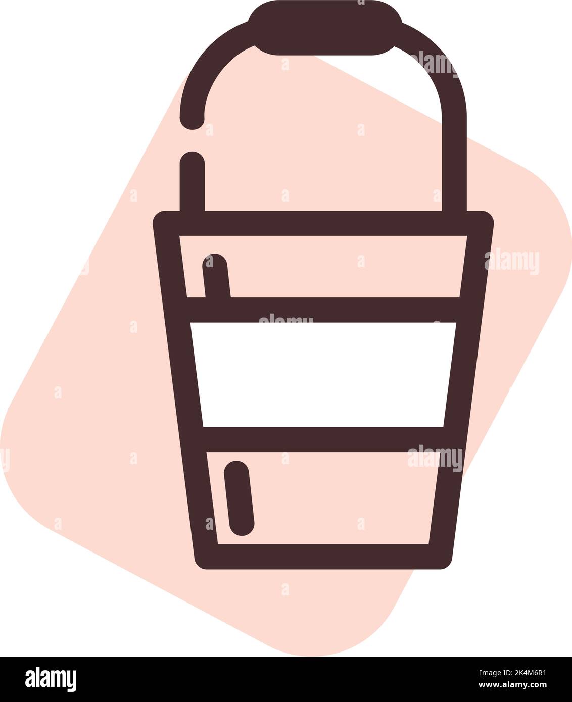 Fire bucket, illustration, vector on a white background Stock Vector
