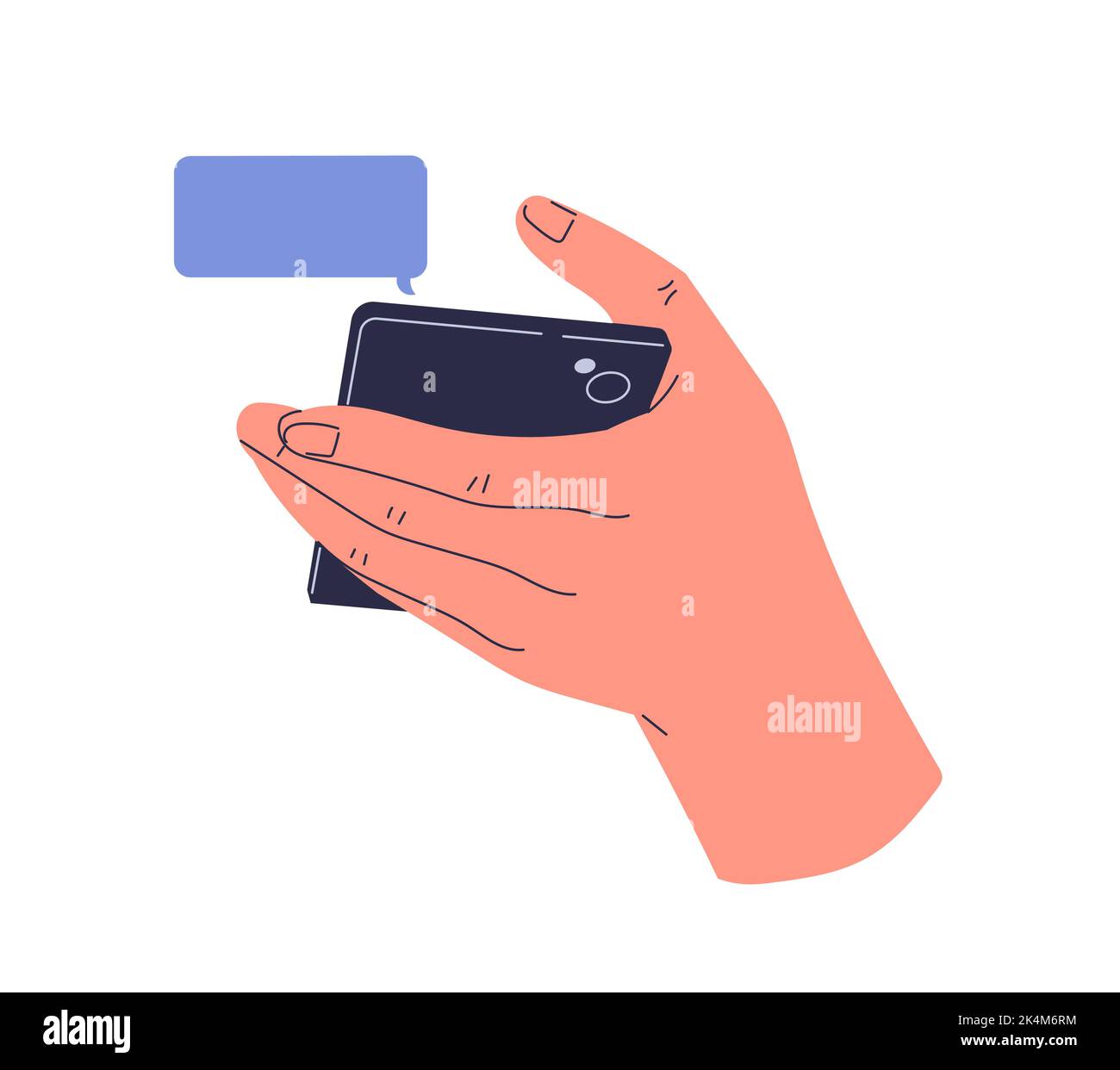 Smartphone in hand. Vector illustration Stock Vector Image & Art - Alamy