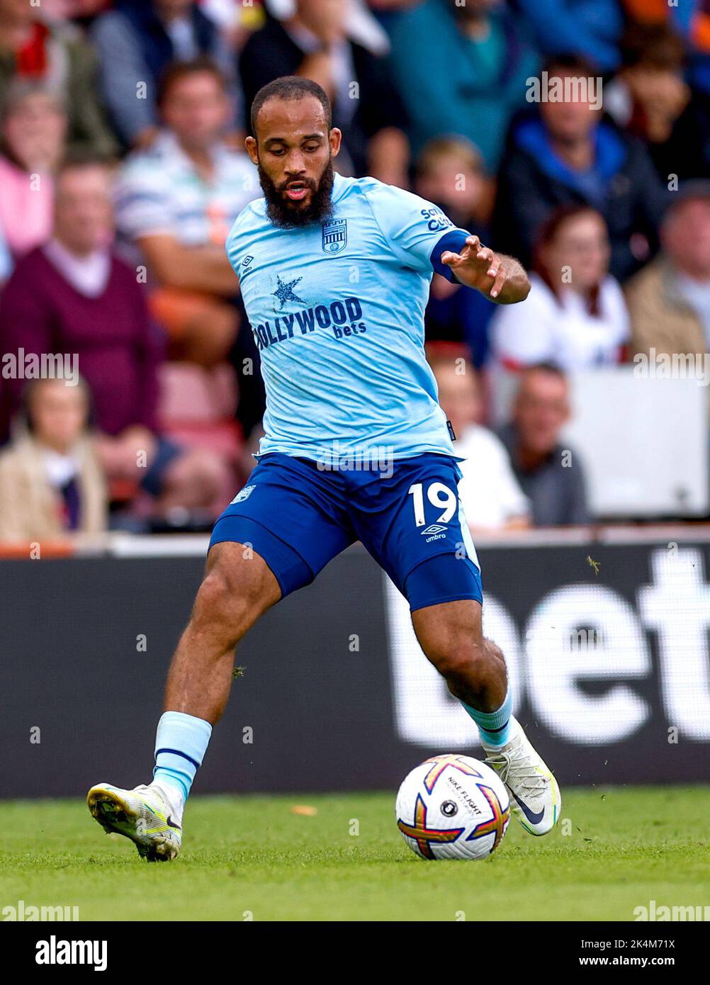 Brentford's Bryan Mbeumo in action during the Premier League match at the Vitality Stadium, Bournemouth. Picture date: Saturday October 1, 2022. Stock Photo