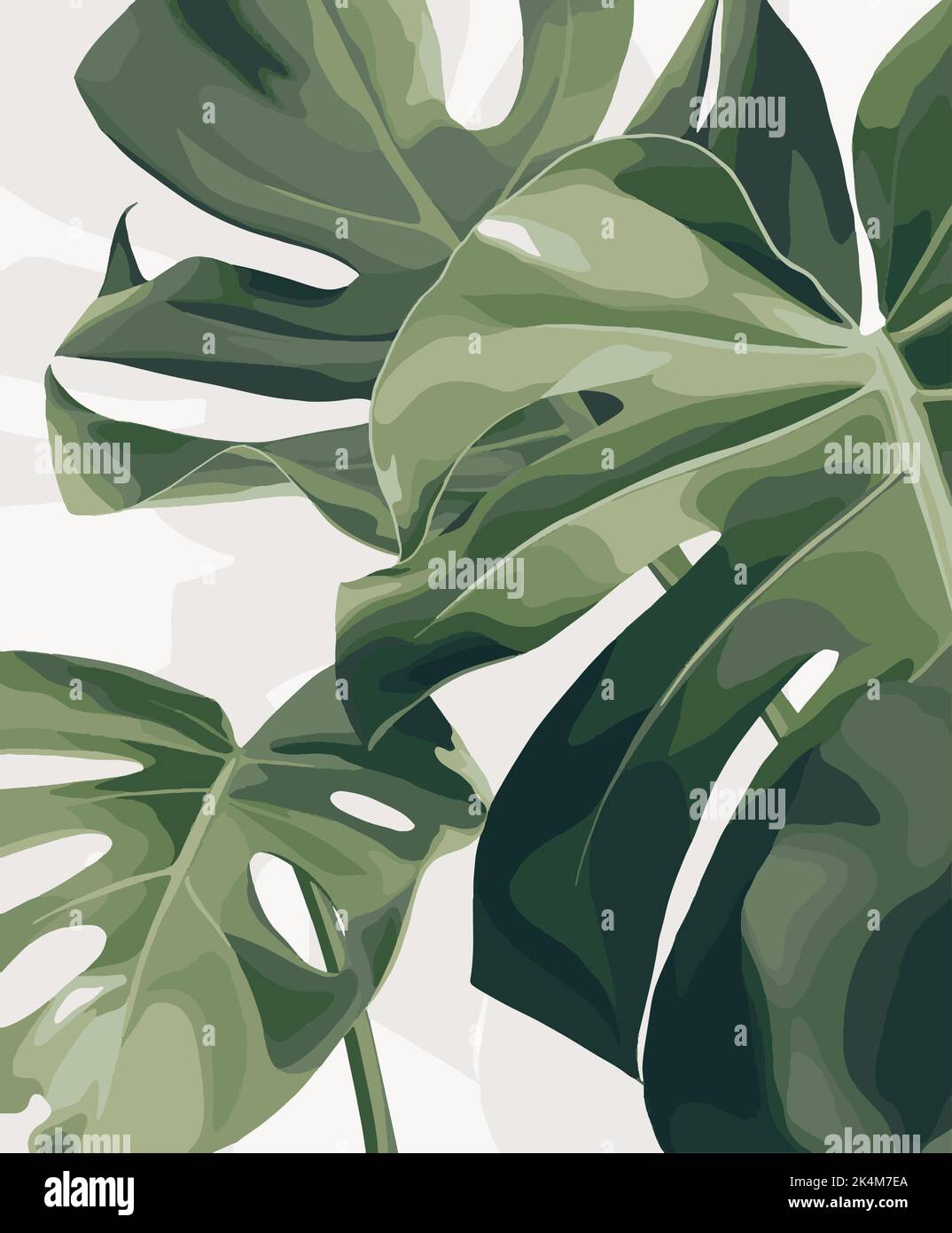 Tropical leaves. Vector fashion illustration Stock Vector