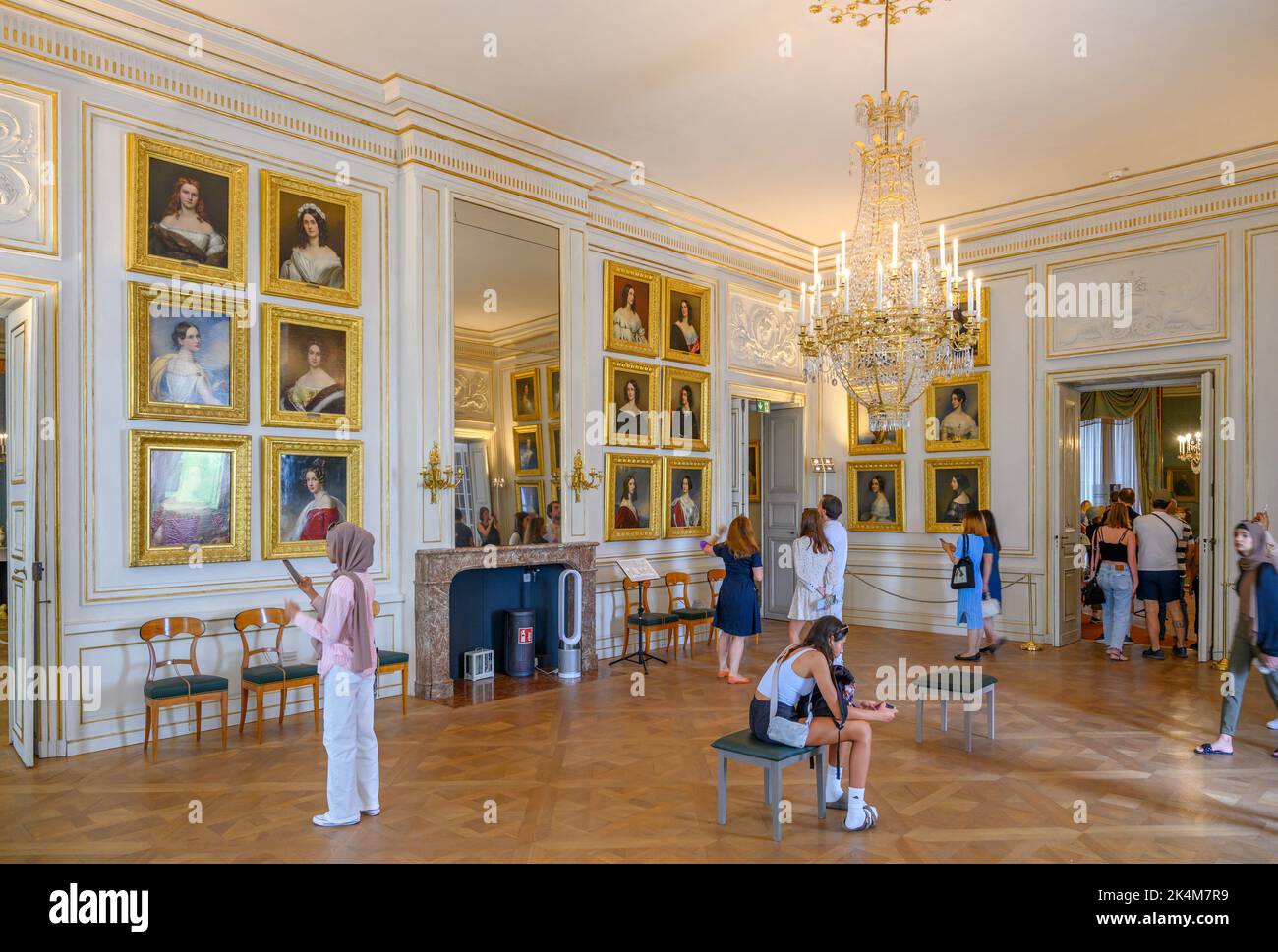 King Ludwig I's Gallery of Beauties, Nymphenburg Palace (Schloss Nymphenburg), Munich, Bavaria, Germany Stock Photo