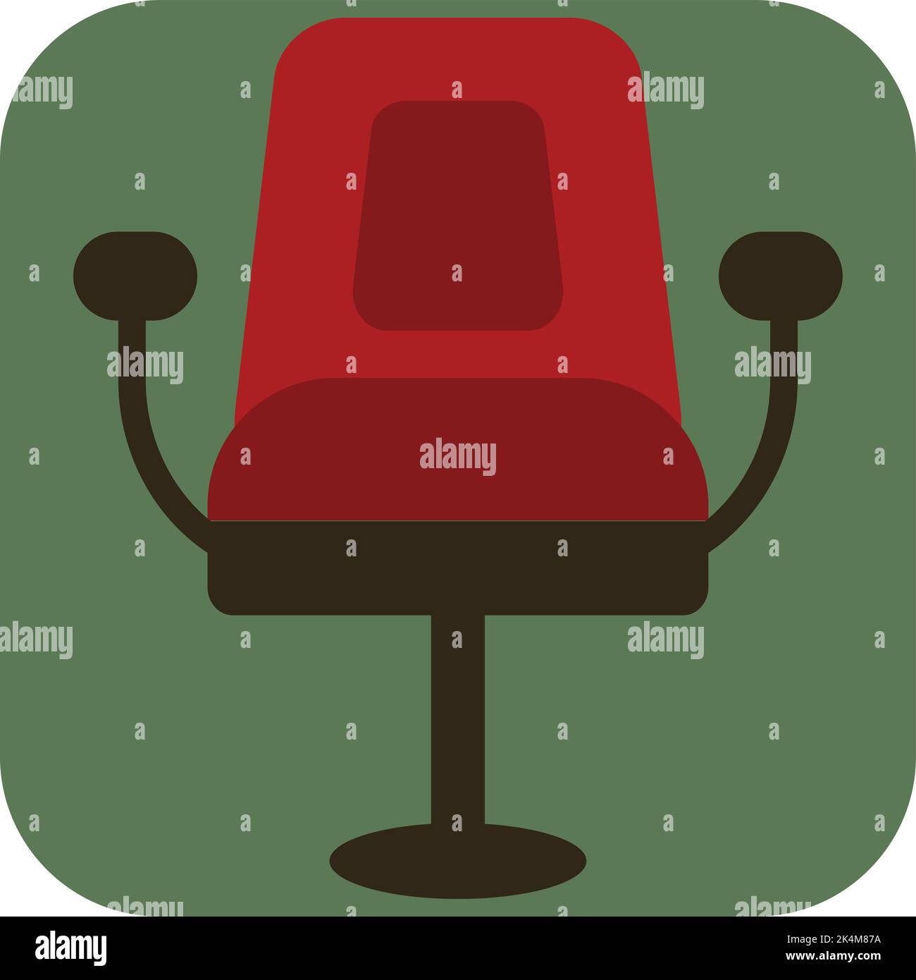 Red computer chair, illustration, vector on a white background. Stock Vector