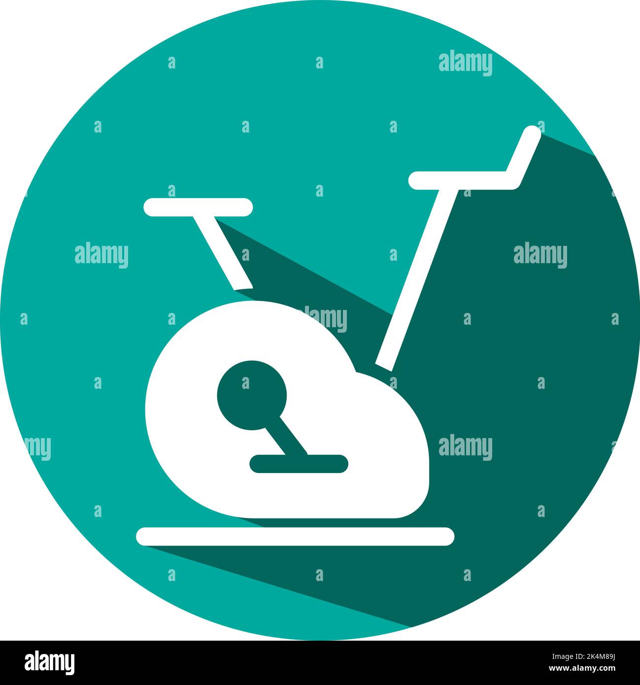 Hotel gym, illustration, vector on a white background. Stock Vector