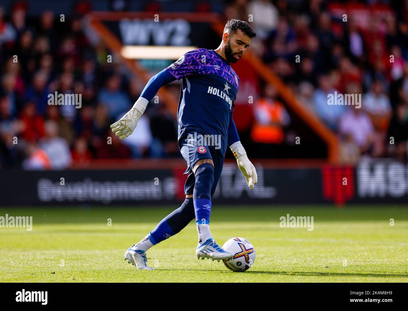 Brentford goalkeeper David Raya in action during the Premier League match at the Vitality Stadium, Bournemouth. Picture date: Saturday October 1, 2022. Stock Photo