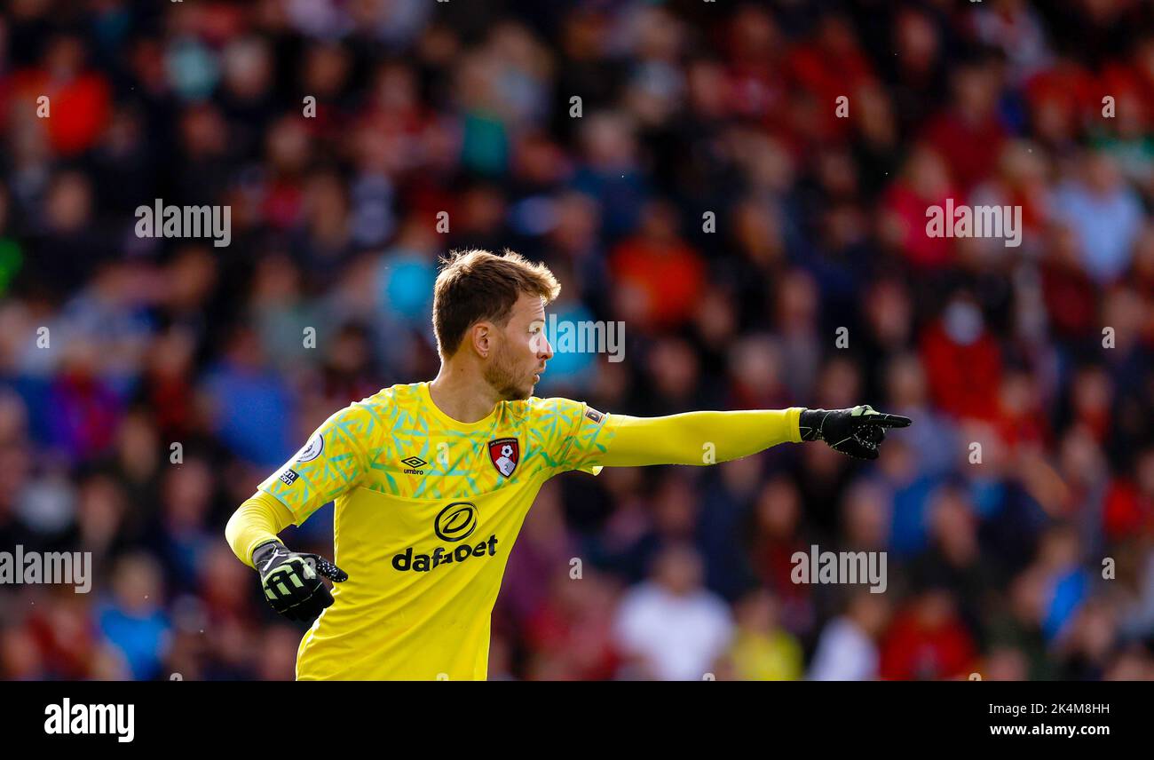Bournemouth goalkeeper Neto during the Premier League match at the Vitality Stadium, Bournemouth. Picture date: Saturday October 1, 2022. Stock Photo