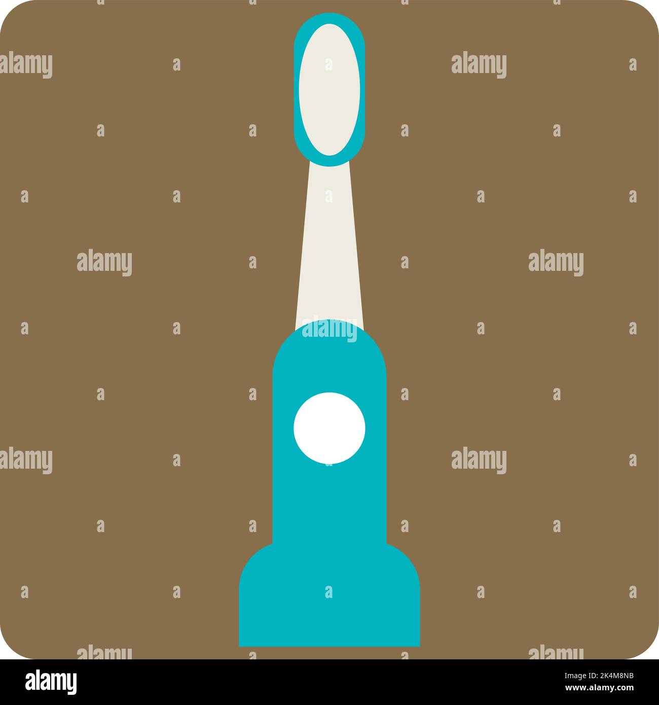 Electric toothbrush, illustration, vector on a white background. Stock Vector