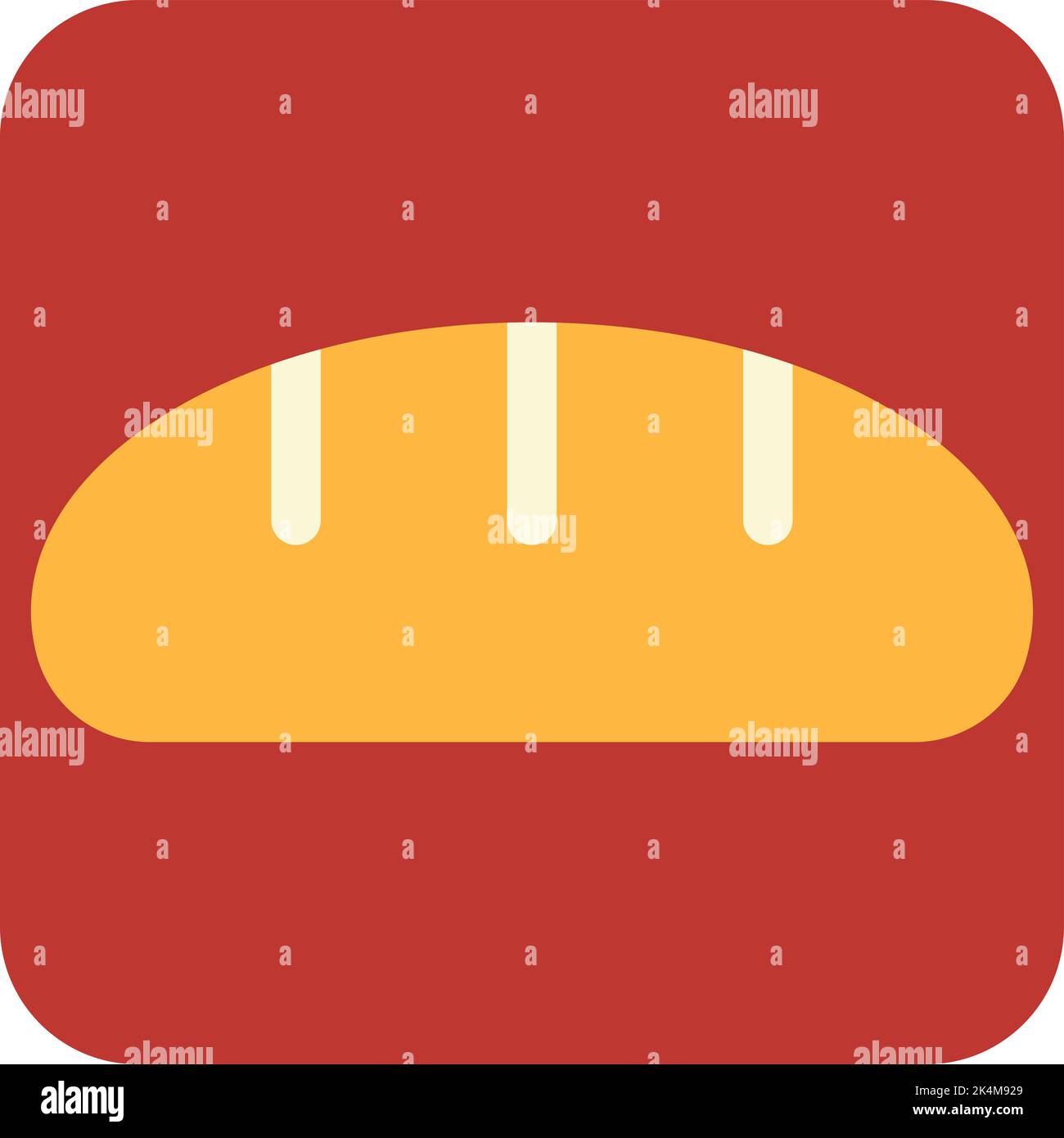 Bread loaf, illustration, vector on a white background. Stock Vector