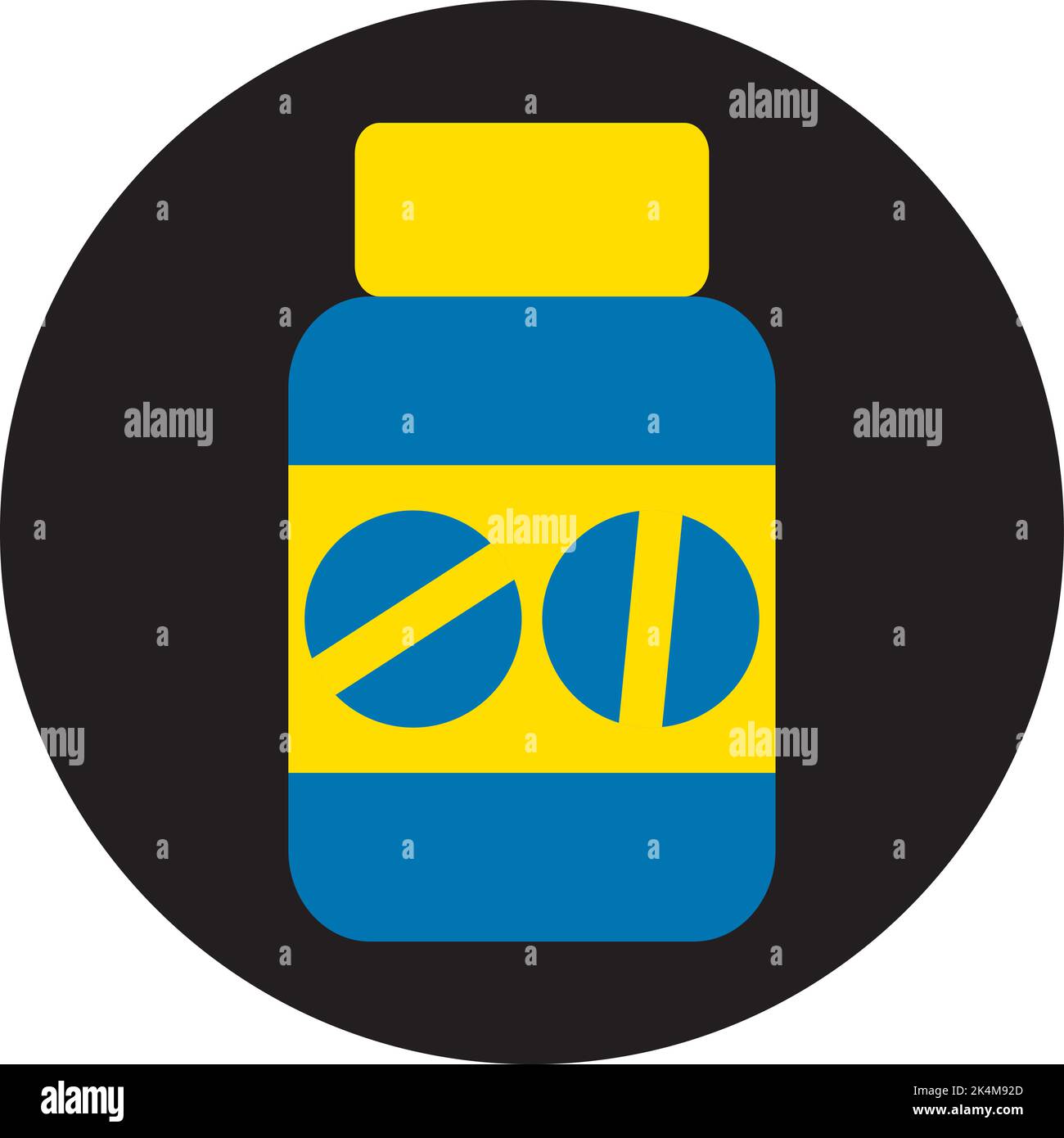 Fitness tablets, illustration, vector on a white background. Stock Vector