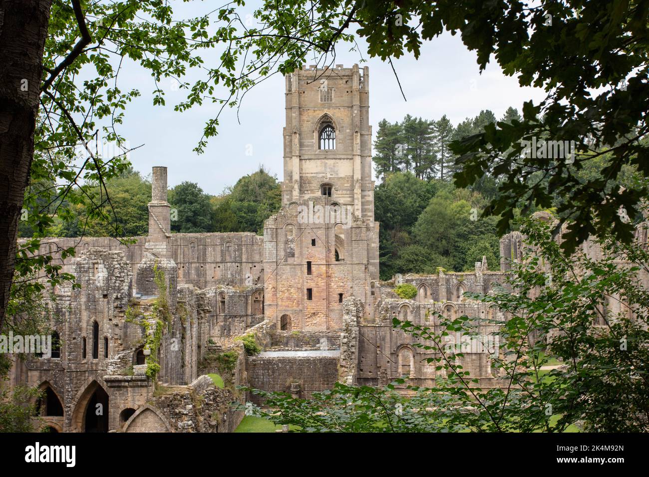 Fountains Abbey and Studley Royal Water Gardens Yorkshire Stock Photo