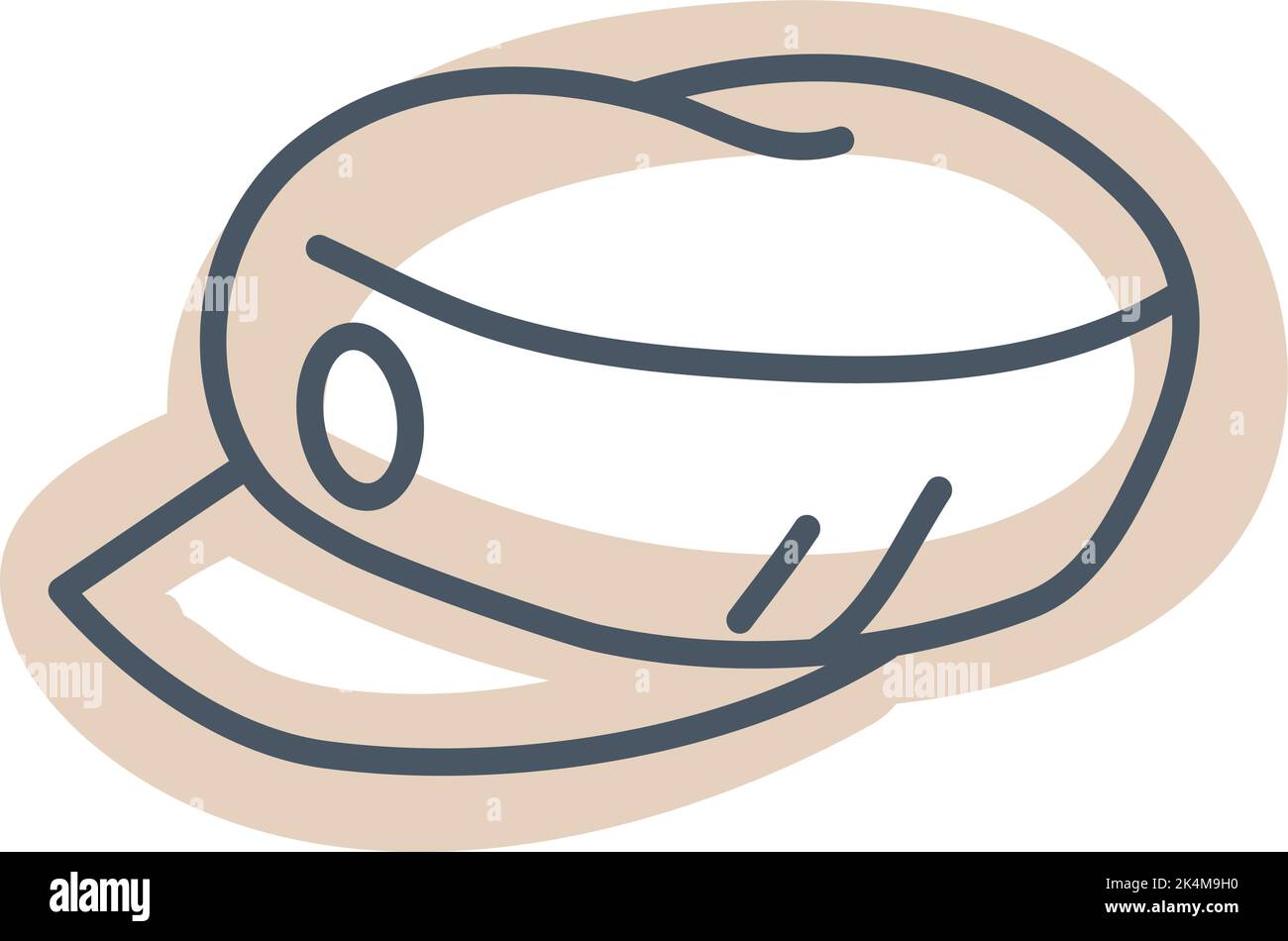 Sailor hat, illustration, vector on a white background. Stock Vector
