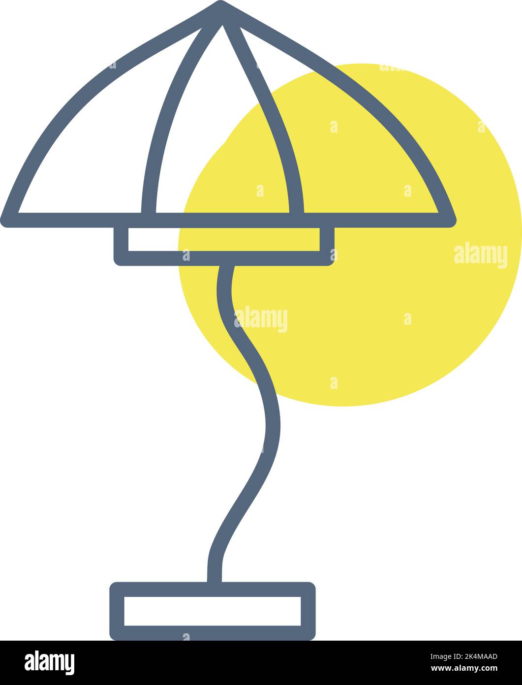 Umbrella lamp, illustration, vector on a white background. Stock Vector