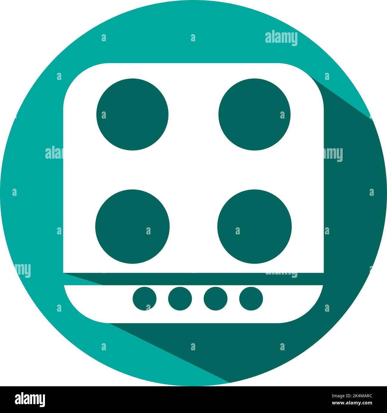 Electronic hotel stove, illustration, vector on a white background. Stock Vector