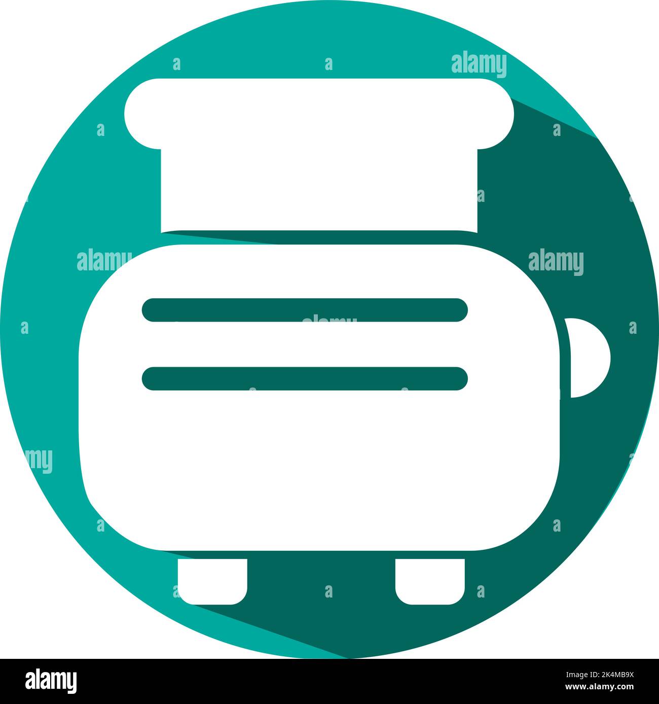Electronic toaster, illustration, vector on a white background. Stock Vector