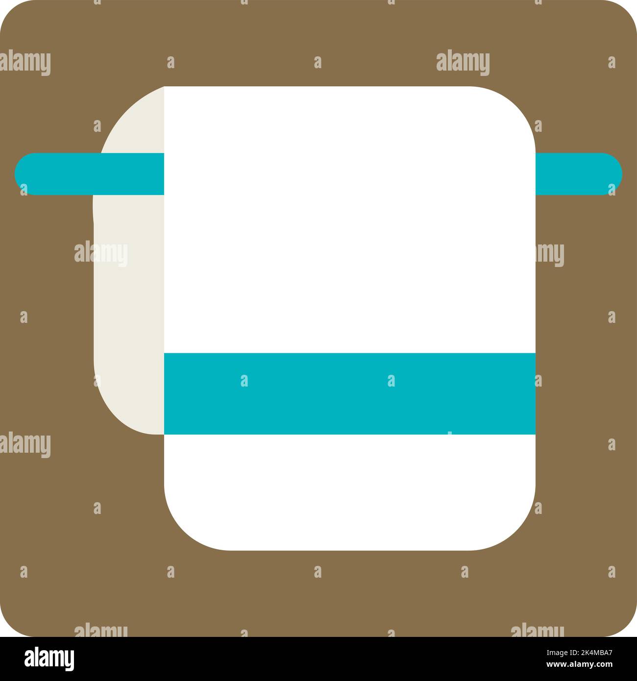 White towel, illustration, vector on a white background. Stock Vector