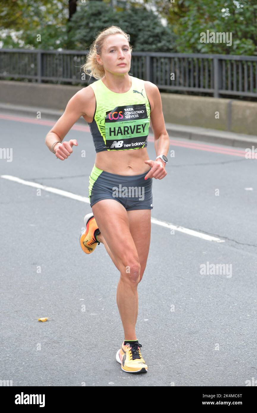 Rose Harvey during the London Marathon 2022. Stock Photo