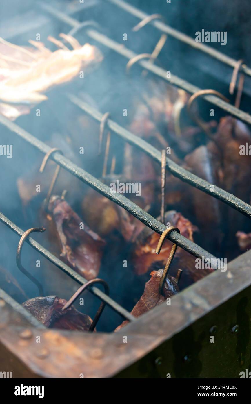 still life of smoked fish Stock Photo Alamy