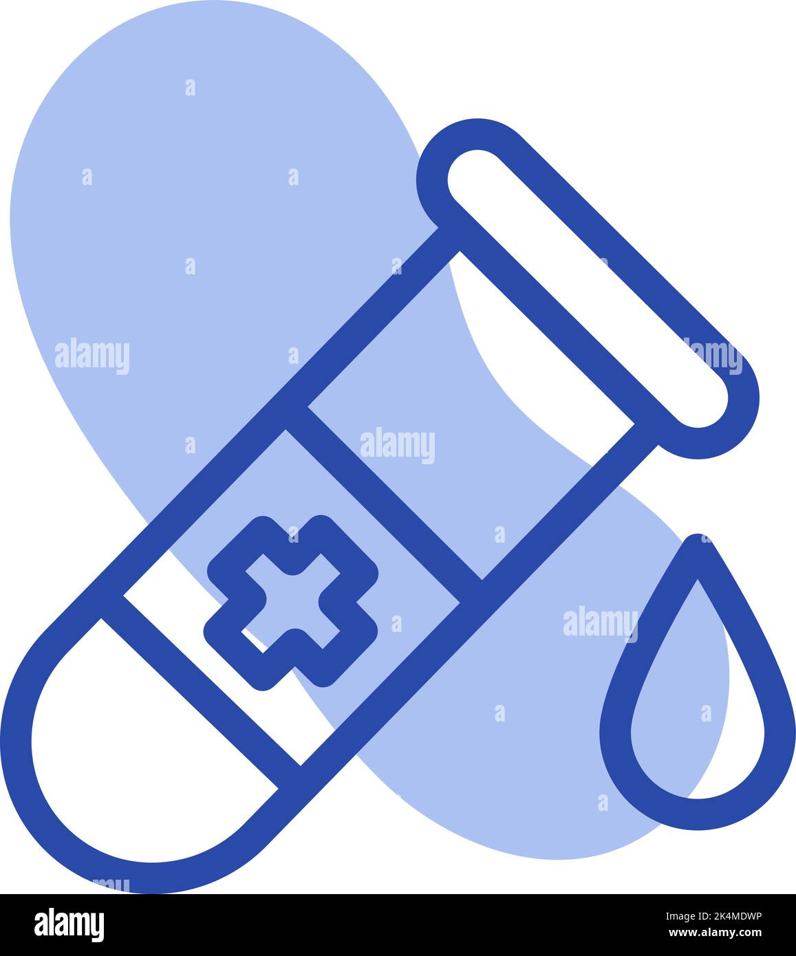 Blood sample, illustration, vector on a white background Stock Vector