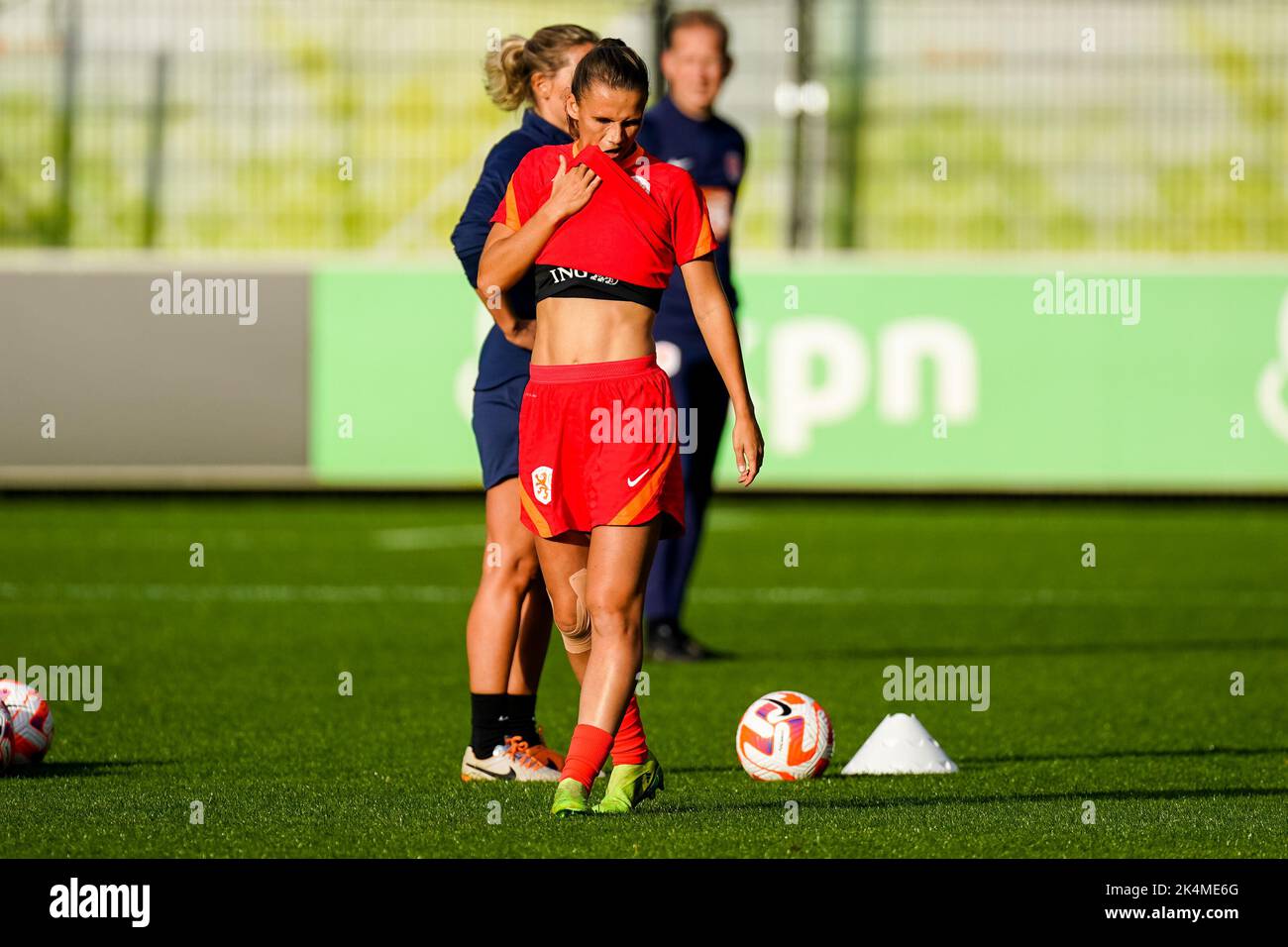 ZEIST, NETHERLANDS - OCTOBER 3: Kerstin Casparij of the Netherlands during a Training Session of the Netherlands Women’s Football Team at the KNVB Campus on October 3, 2022 in Zeist, Netherlands (Photo by Joris Verwijst/Orange Pictures) Stock Photo