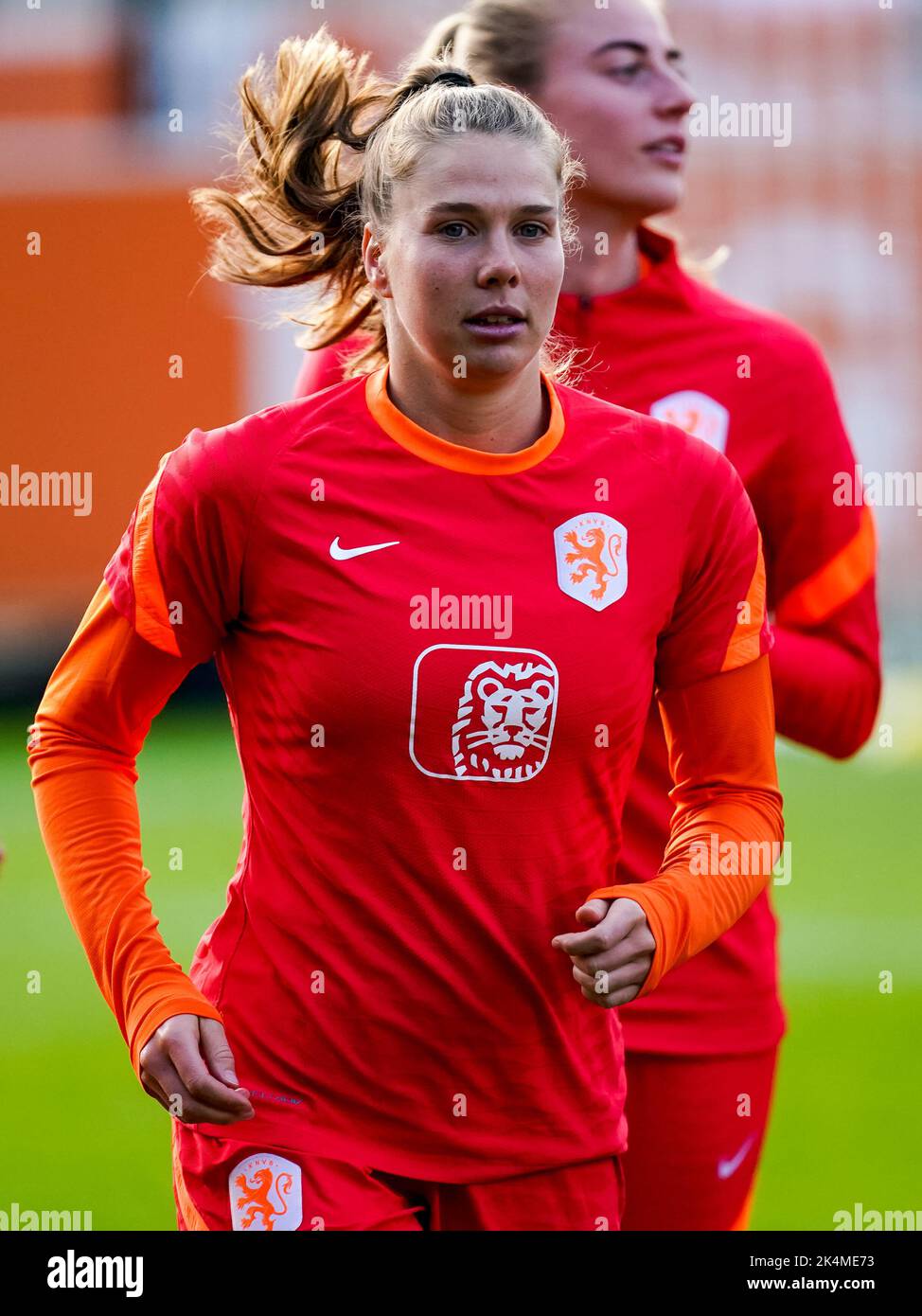 ZEIST, NETHERLANDS - OCTOBER 3: Lize Kop of the Netherlands during a Training Session of the Netherlands Women’s Football Team at the KNVB Campus on October 3, 2022 in Zeist, Netherlands (Photo by Joris Verwijst/Orange Pictures) Stock Photo