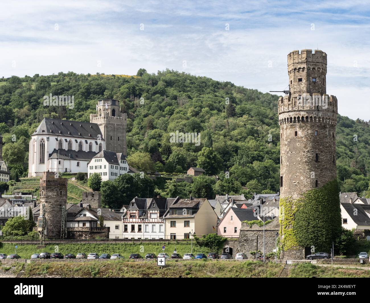 Defense Towers Of The Medieval Town Of Oberwesel In Rhine Valley, Germany  Stock Photo, Picture and Royalty Free Image. Image 85474711.