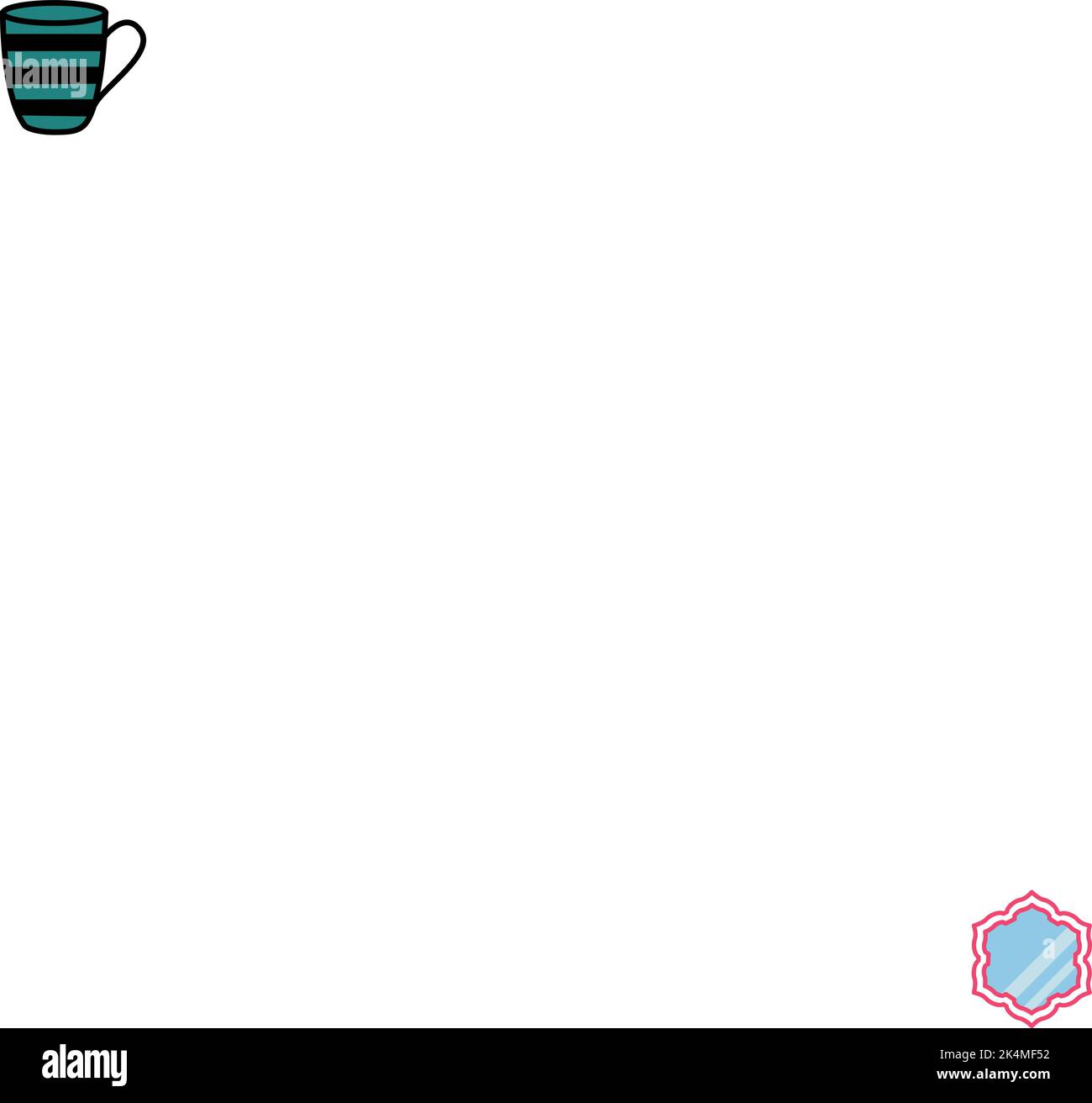 Pinky mirror, illustration, vector on a white background. Stock Vector