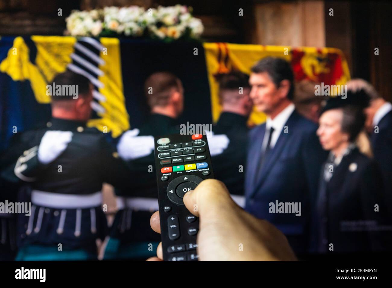 Belgrade, Serbia September 12, 2022 Queen Elizabeth II coffin