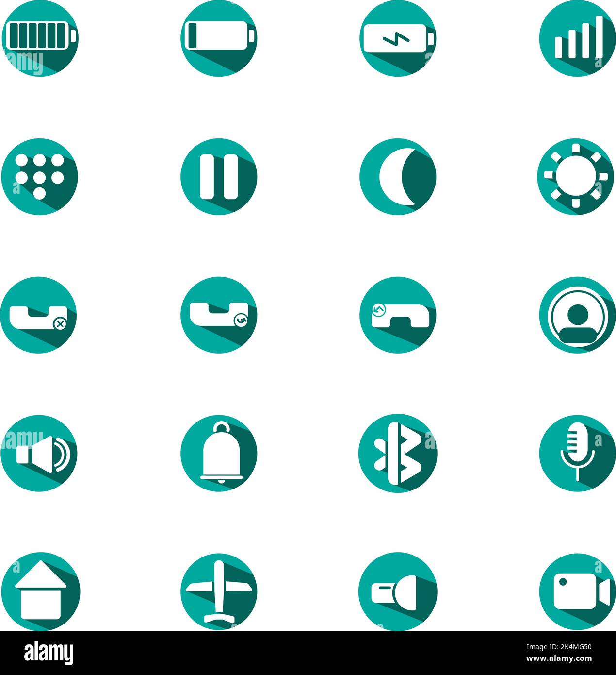 Mobile phone options, illustration, vector on a white background. Stock Vector