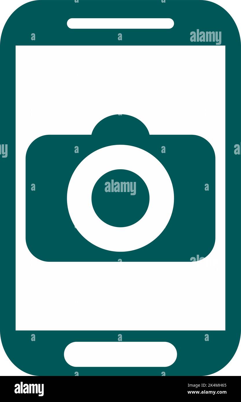 Smartphone camera, illustration, vector on a white background. Stock Vector