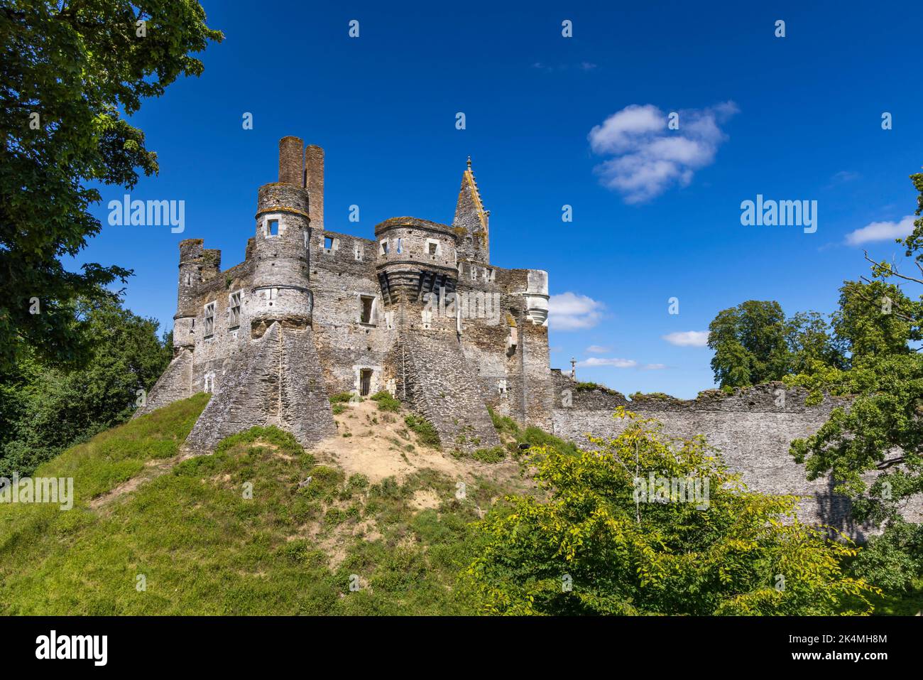 Chateau du Plessis Mace, Pays de la Loire, France. Stock Photo