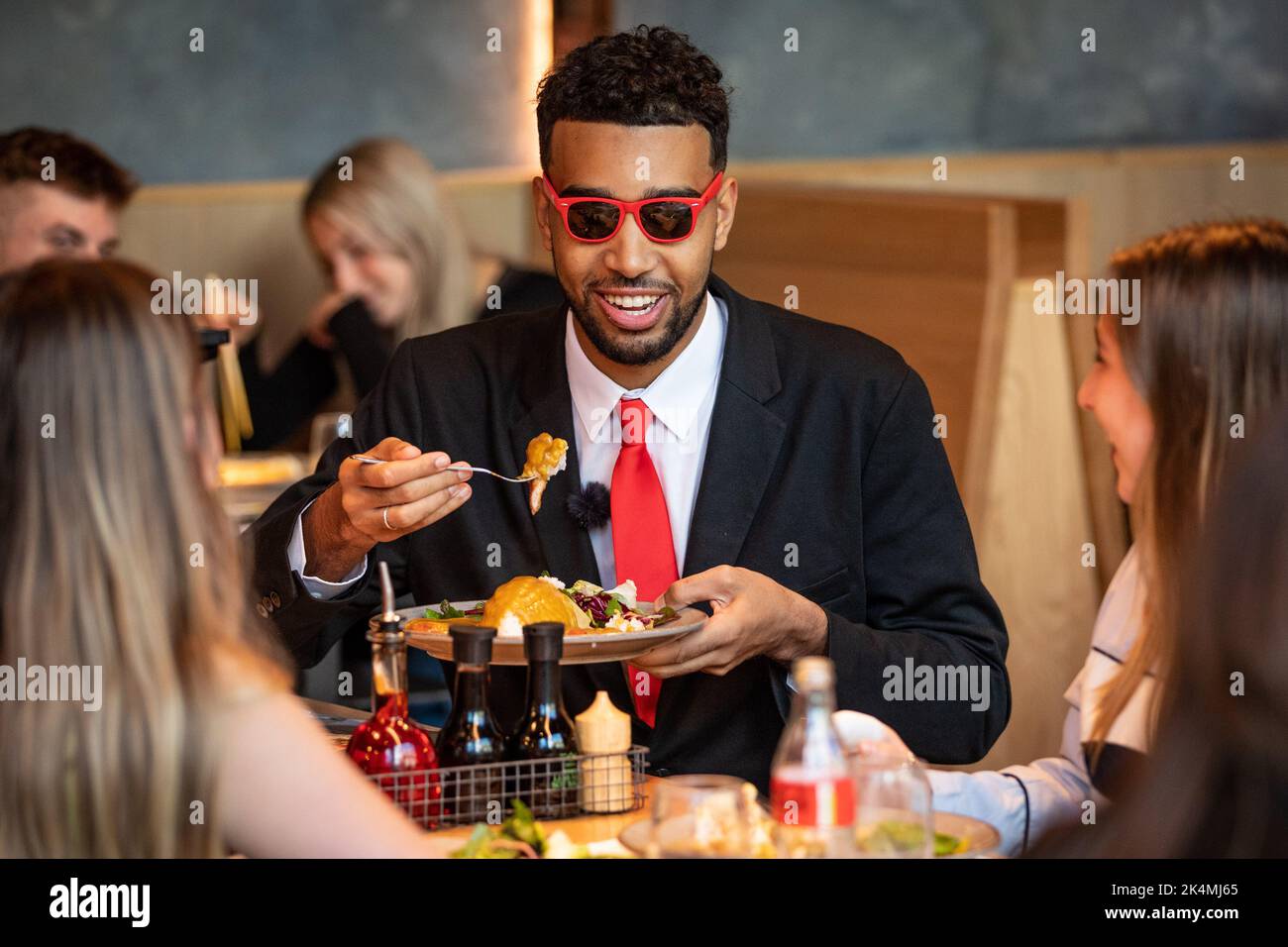 editorial-use-only-youtuber-and-comedian-niko-omilana-visits-wagamama