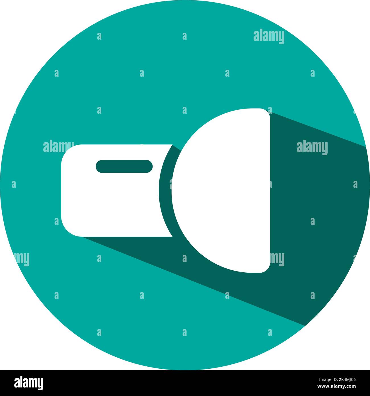 Mobile flashlight, illustration, vector on a white background. Stock Vector