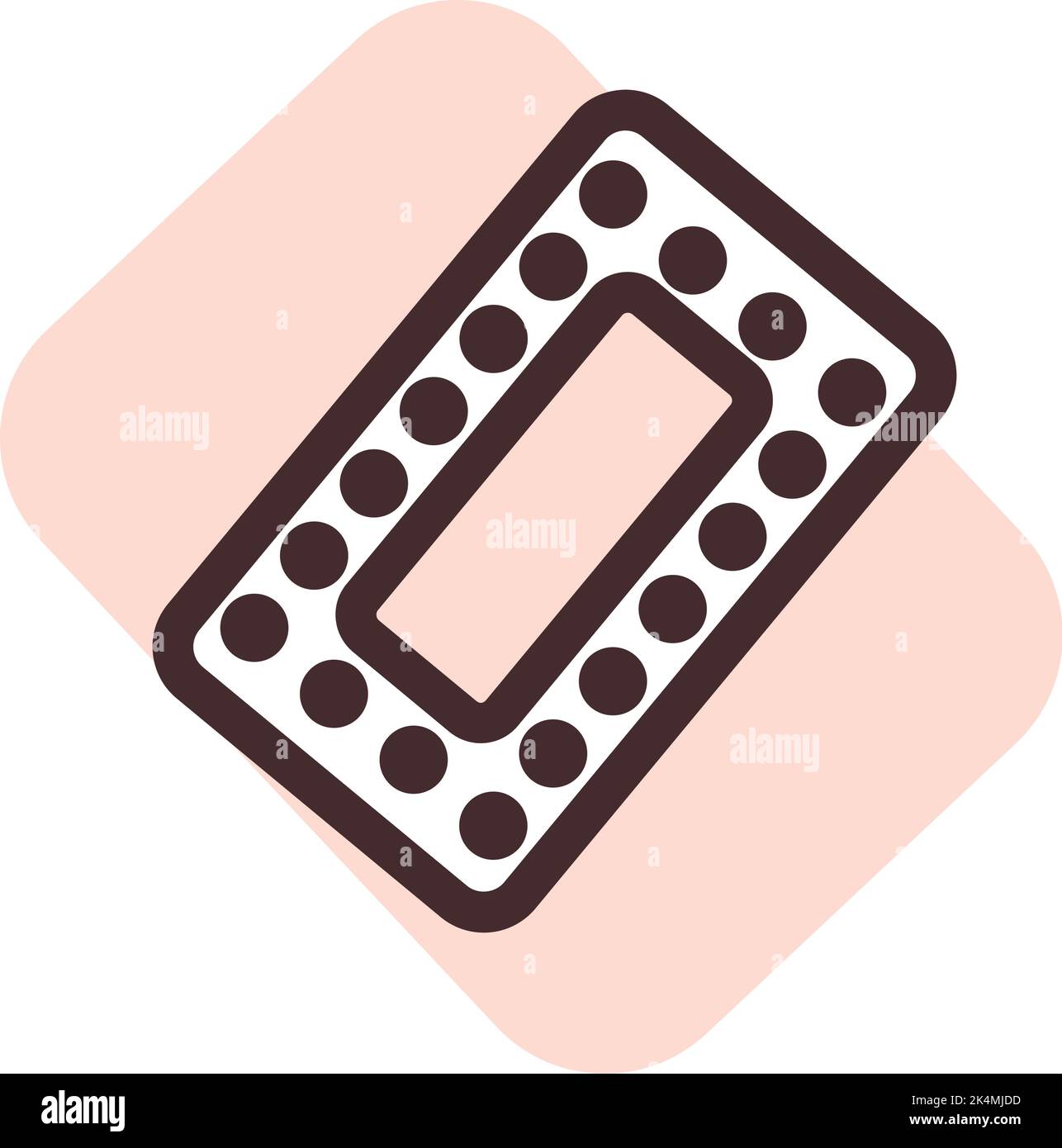 Contraceptive pills, illustration, vector on a white background. Stock Vector