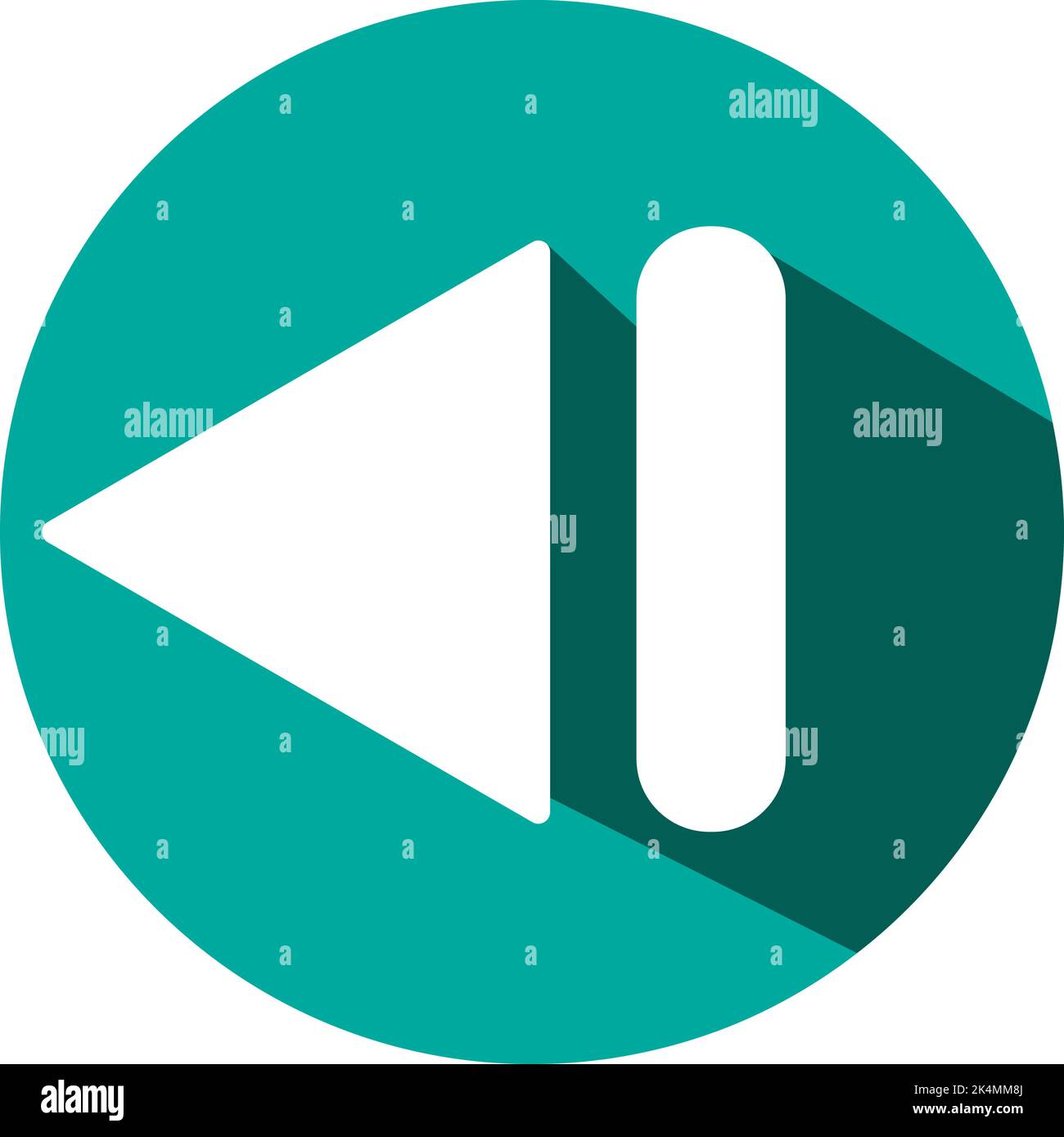 Rewind option, illustration, vector on a white background. Stock Vector