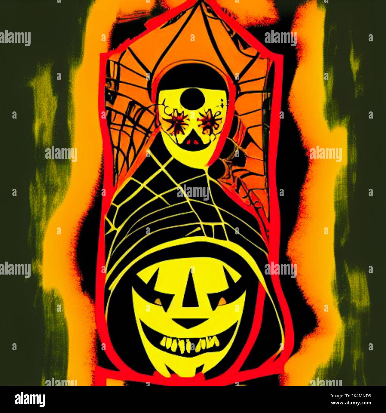 Halloween abstract skeleton model, that can be used in different projects. This art has mixed so many colors and textures. Stock Photo
