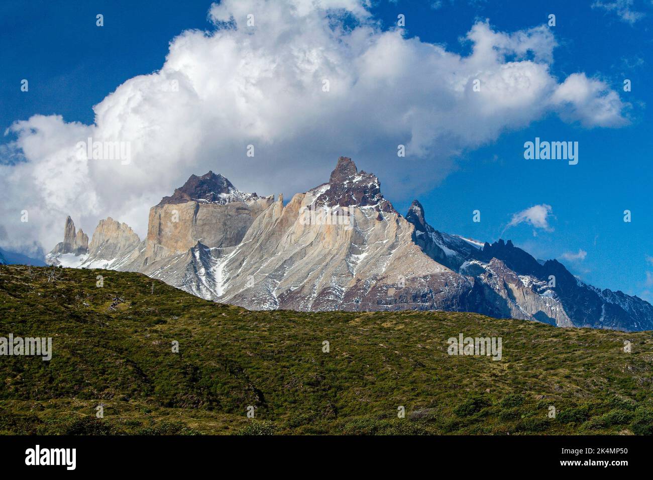 Cuernos del Paine, Torres del Paine National Park, Patagonia, Chile, South America Stock Photo