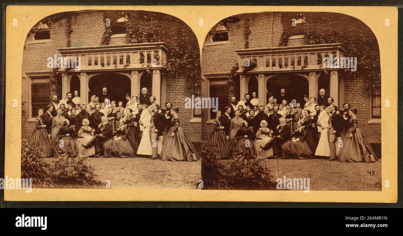 Bishop Hopkins' golden wedding. Davis, G. B. (fl. 1870-1879) (Photographer). Robert N. Dennis collection of stereoscopic views United States States Stock Photo