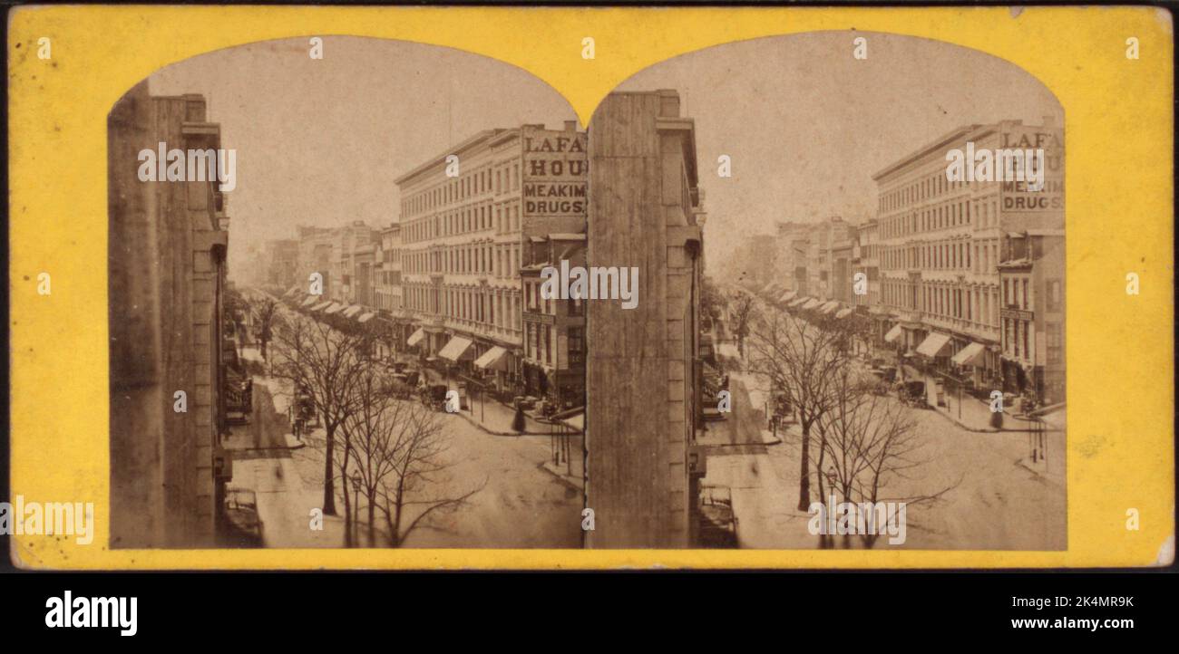 Broadway and Lafarge House. Robert N. Dennis collection of stereoscopic