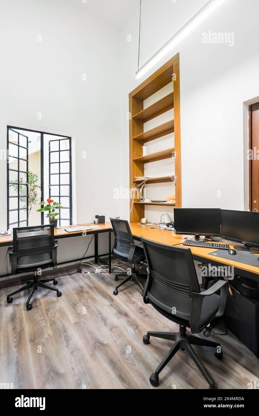 modern designer desk for office, business and creative spaces, with