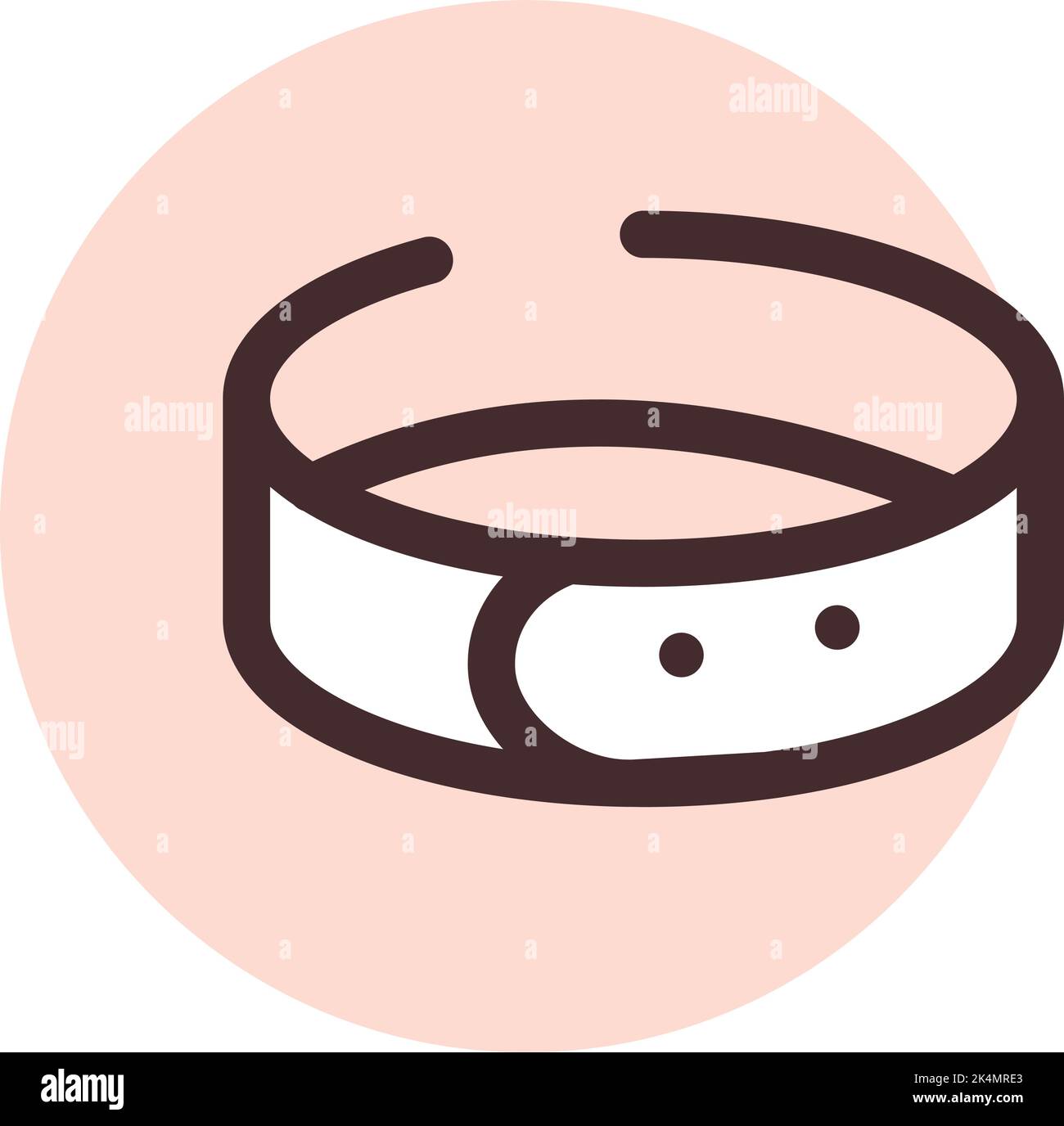 Pet collar, illustration, vector on a white background. Stock Vector