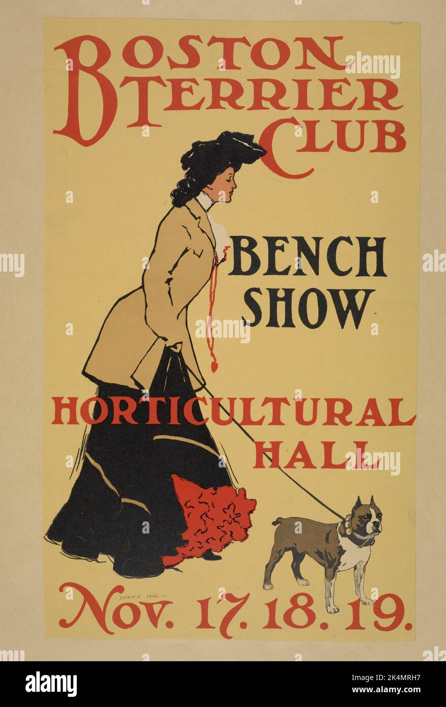 Boston terrier club. Posters exhibition, exposition, calendar. Date